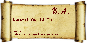Wenzel Adrián névjegykártya